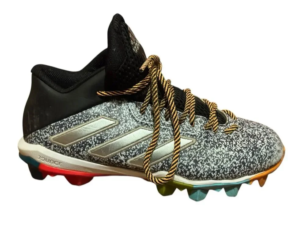 Adidas Freak MD J FootBall Cleats Shoes Black Multi-color Kids Size 5 Y 606001